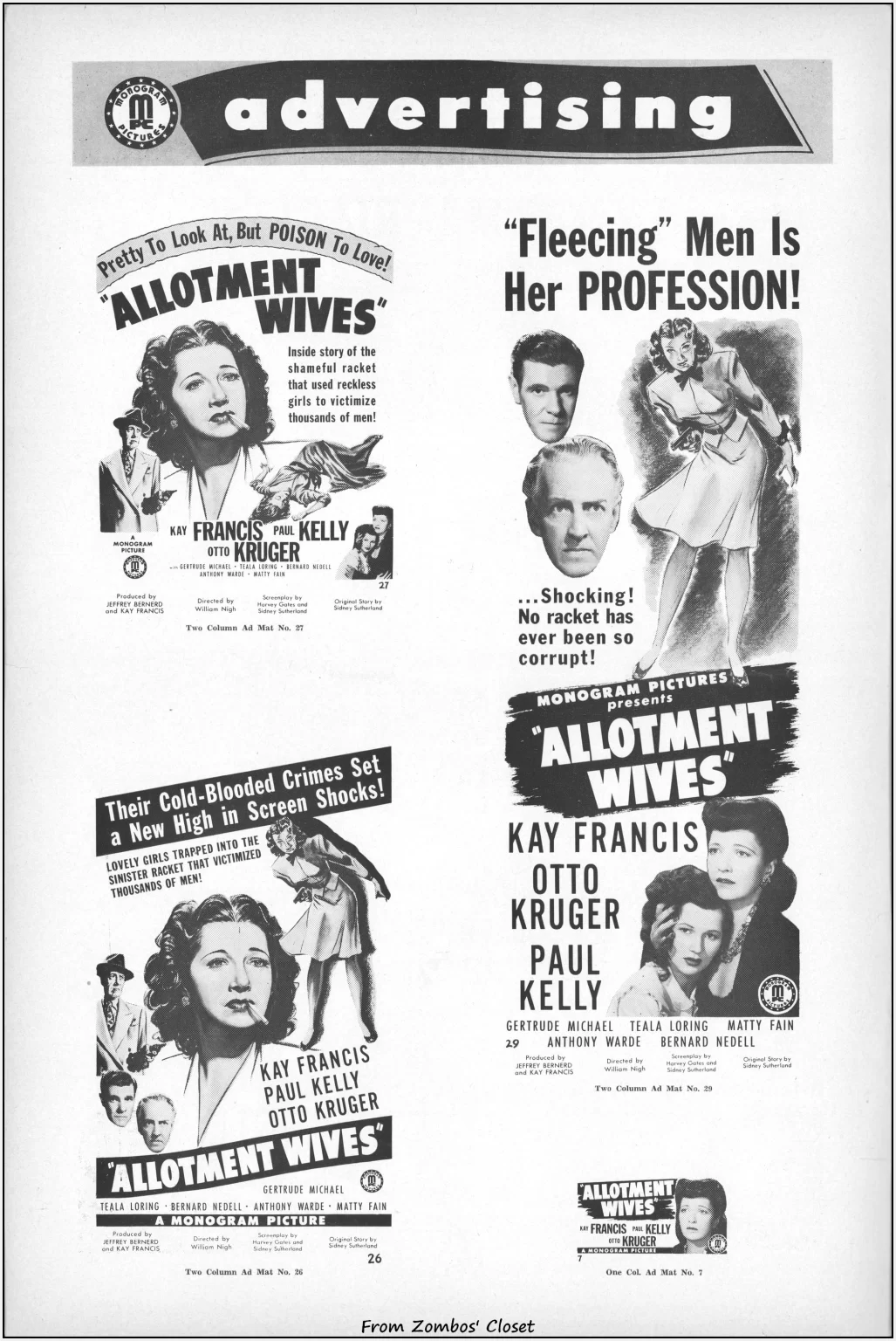 Allotment Wives Monogram picture pressbook Allotment Wives Monogram picture pressbook