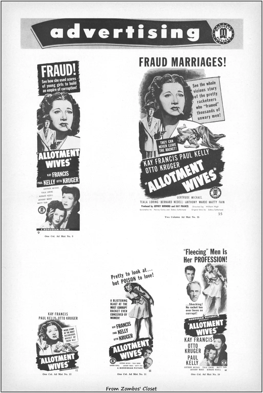 Allotment Wives Monogram picture pressbook Allotment Wives Monogram picture pressbook