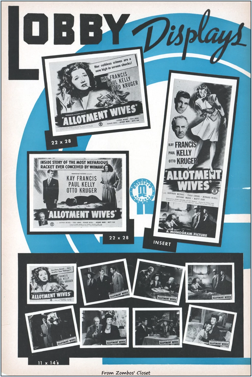 Allotment Wives Monogram picture pressbook Allotment Wives Monogram picture pressbook