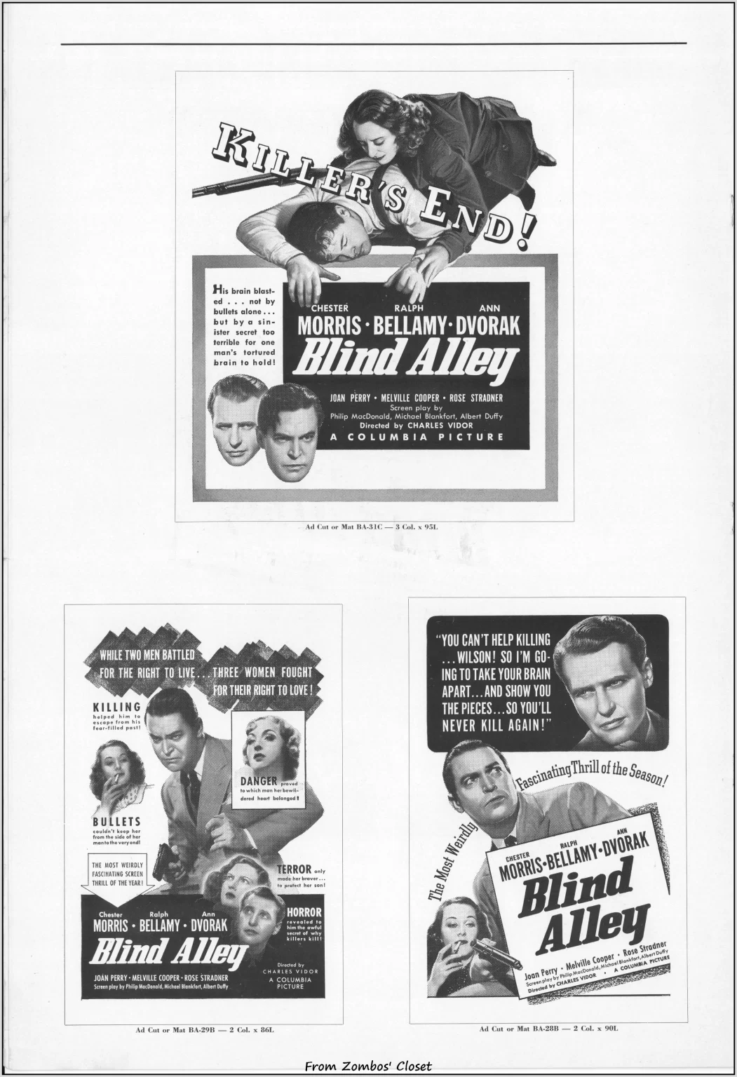 Blind Alley movie pressbook Blind Alley movie pressbook