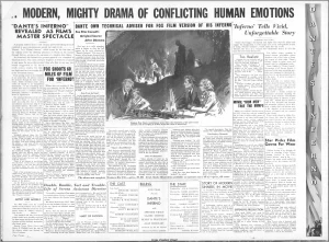 Dante's Inferno 1935 movie pressbook Dantes Inferno Pressbook page