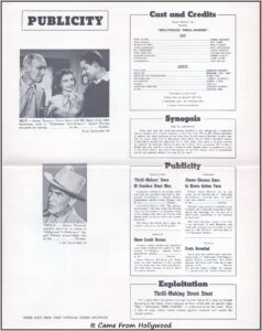 Hollywood Thrill-Makers 1954 Pressbook Hollywood Thrill-Makers 1954 Pressbook