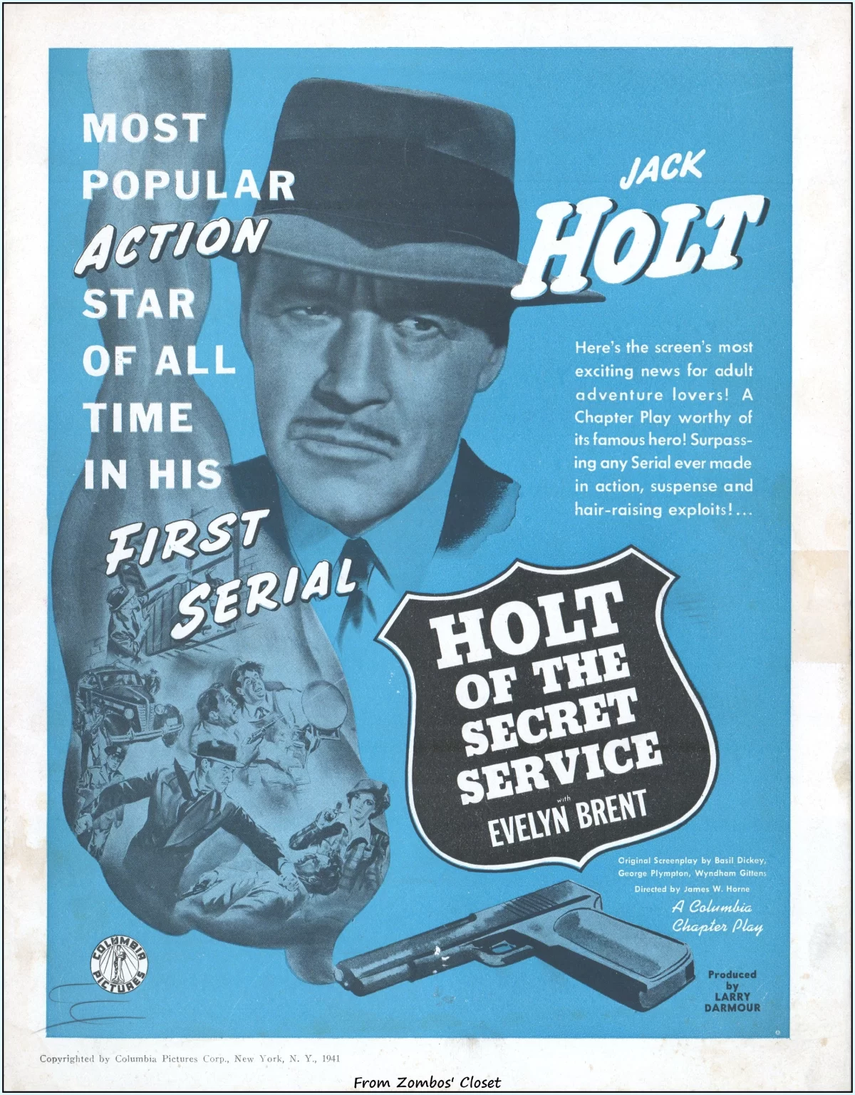 Holt of the Secret Service serial movie pressbook Holt of the Secret Service serial movie pressbook