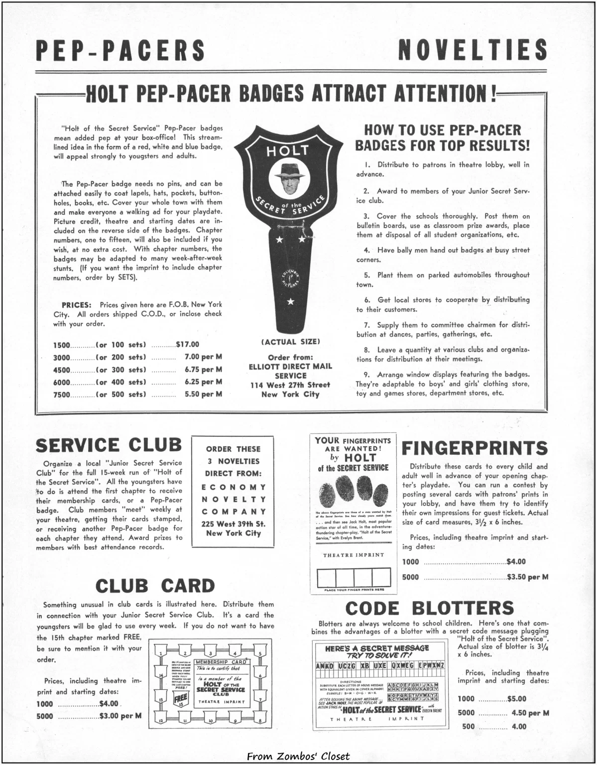 Holt of the Secret Service serial movie pressbook Holt of the Secret Service serial movie pressbook