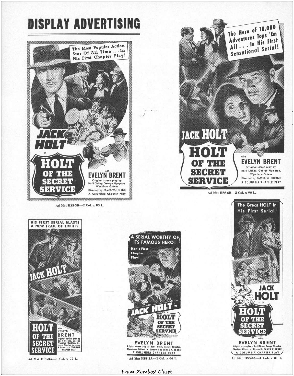 Holt of the Secret Service serial movie pressbook Holt of the Secret Service serial movie pressbook