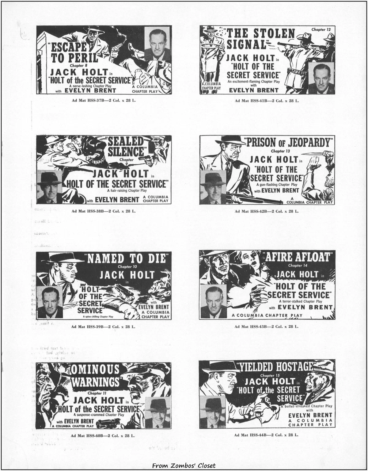 Holt of the Secret Service serial movie pressbook Holt of the Secret Service serial movie pressbook