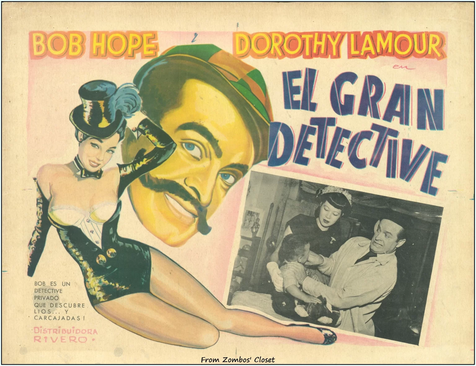 Bob Hope in My Favorite Brunette Mexican Lobby Card Bob Hope in My Favorite Brunette Mexican Lobby Card