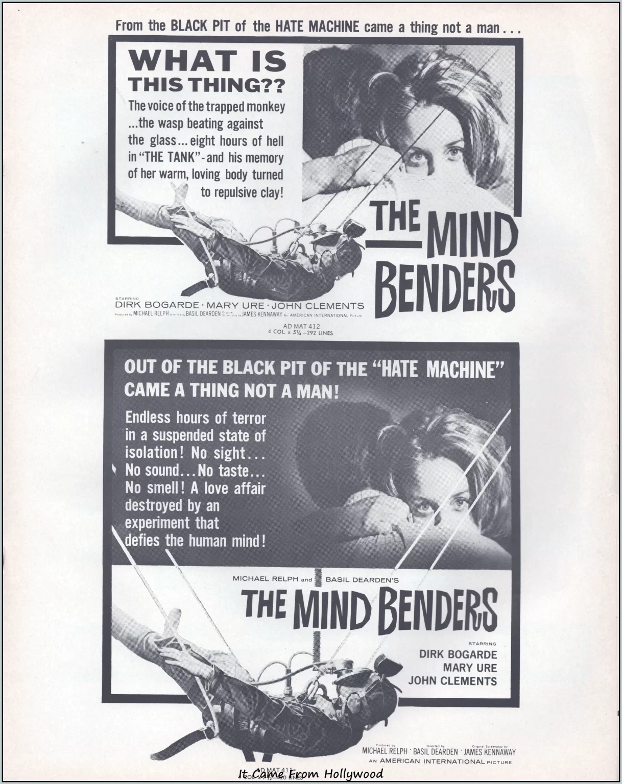 The Mind Benders 1963 Movie Pressbook page The Mind Benders 1963 Movie Pressbook page