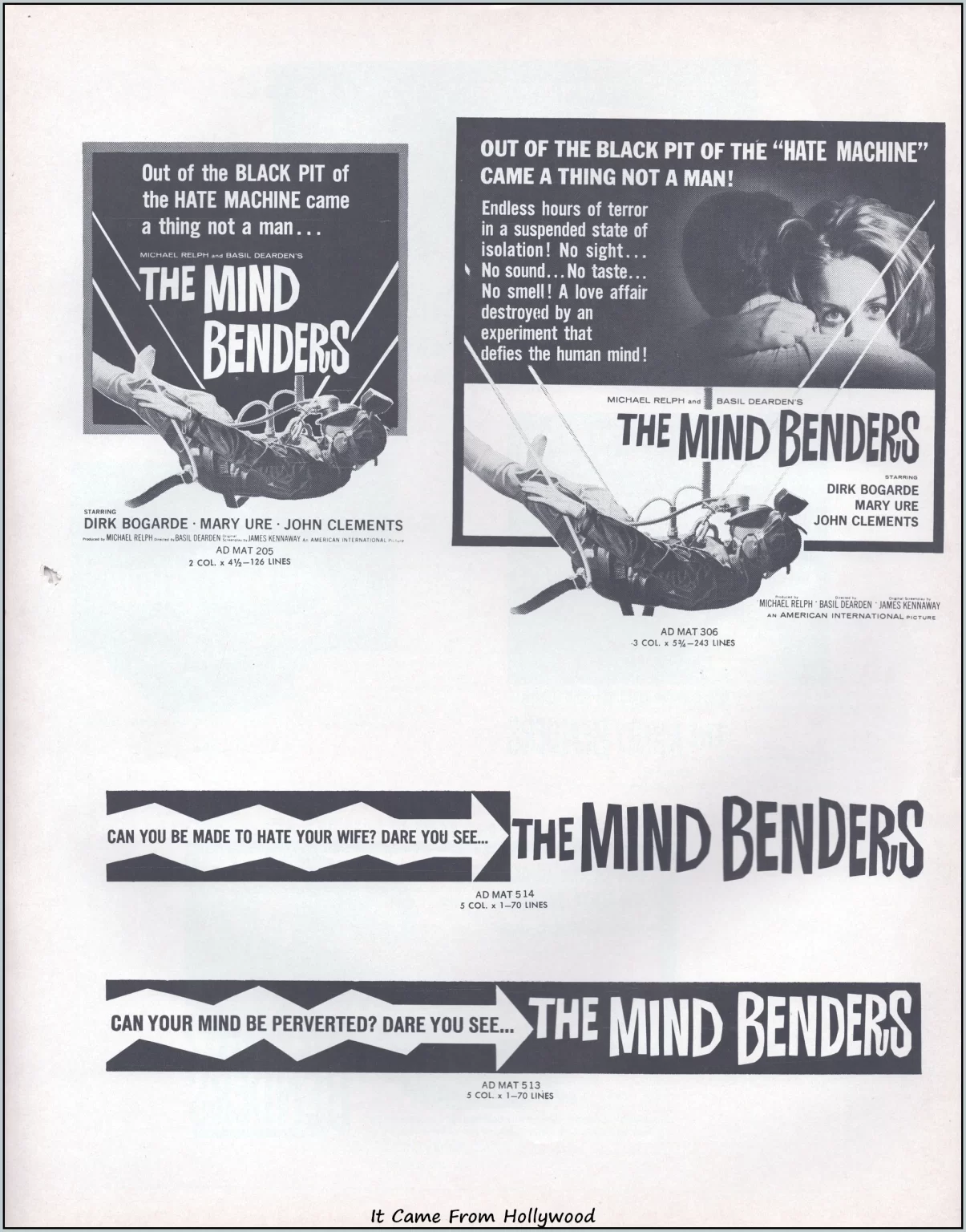 The Mind Benders 1963 Movie Pressbook page The Mind Benders 1963 Movie Pressbook page