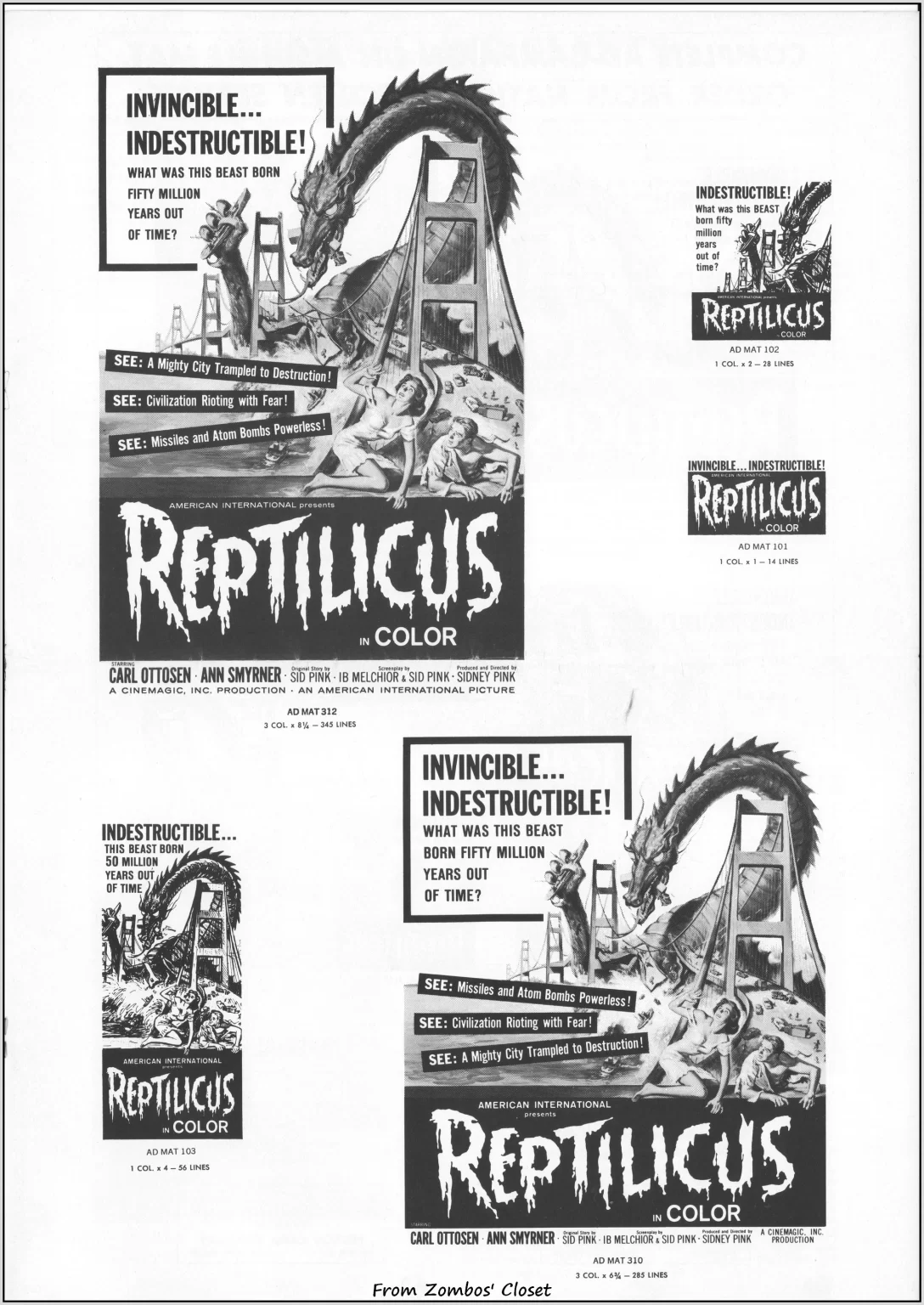 Reptilicus 1961 pressbook Reptilicus 1961 pressbook