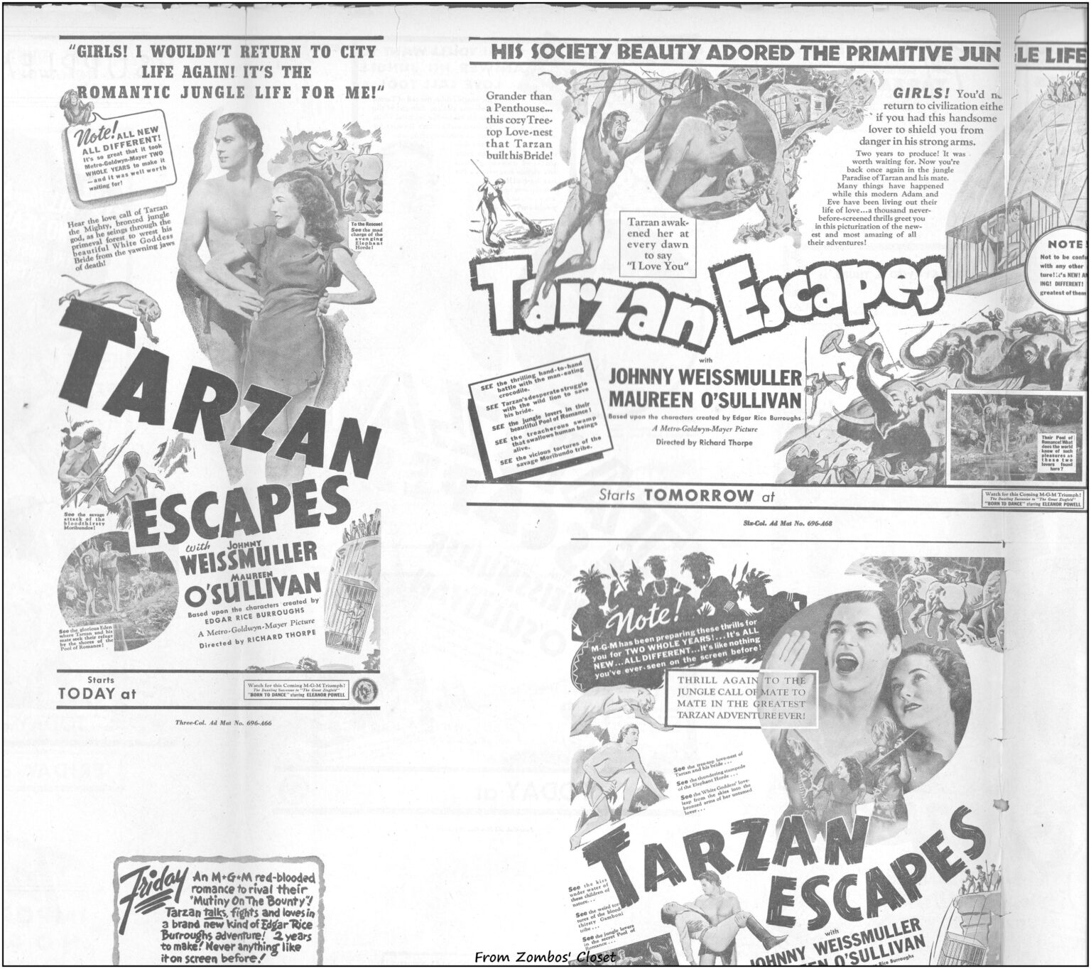 Tarzan Escapes 1936 movie pressbook
