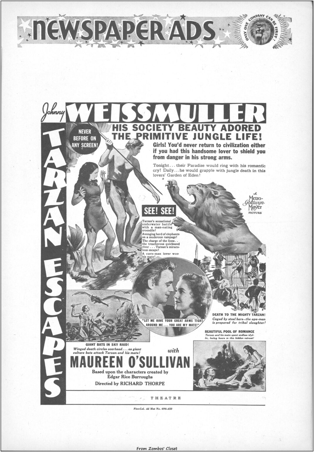 Tarzan Escapes 1936 movie pressbook