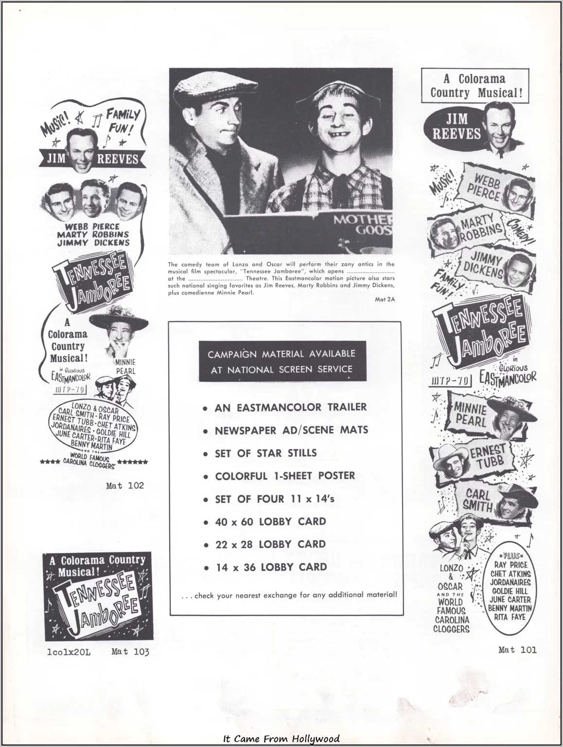 Tennessee Jamboree country music movie pressbook Tennessee Jamboree country music movie pressbook