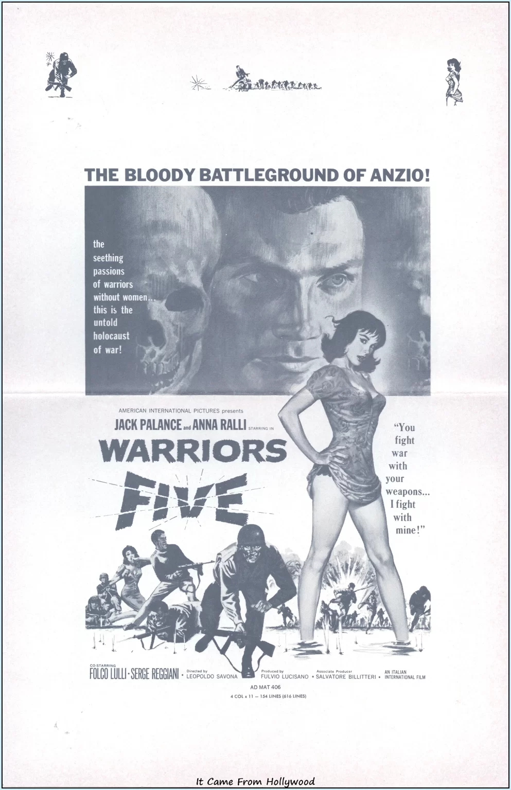 Warriors Five AIP movie pressbook Warriors Five AIP movie pressbook