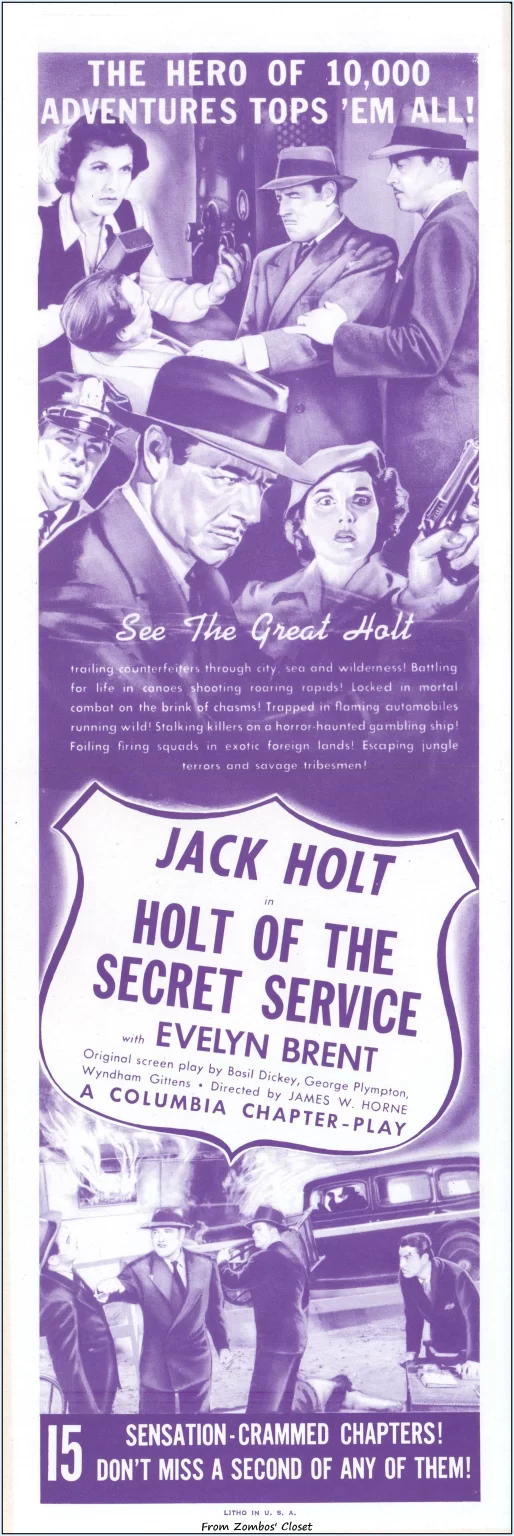 Holt of the Secret Service movie herald