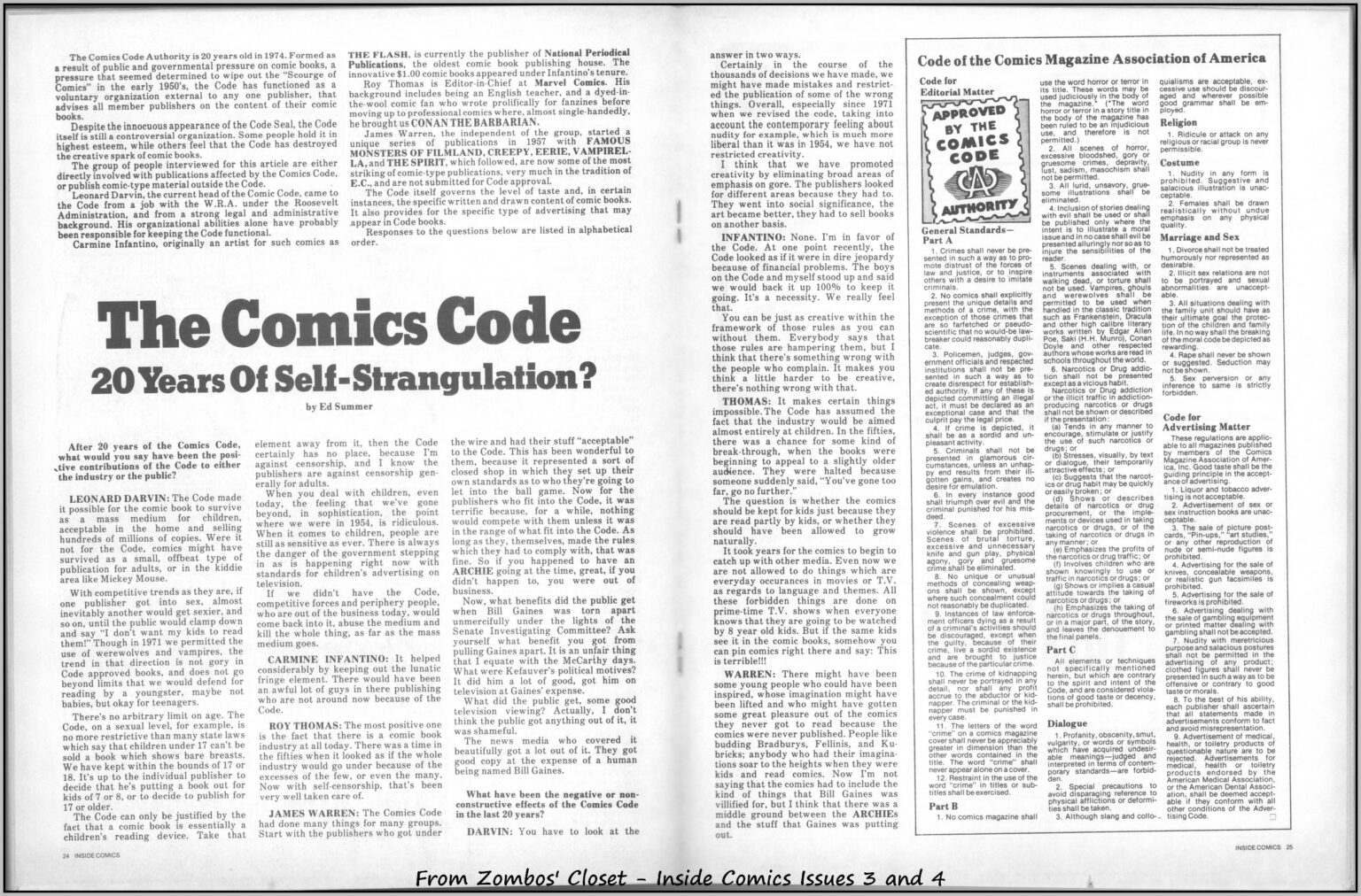 The Comics Code from Inside Comics Magazine The Comics Code from Inside Comics Magazine