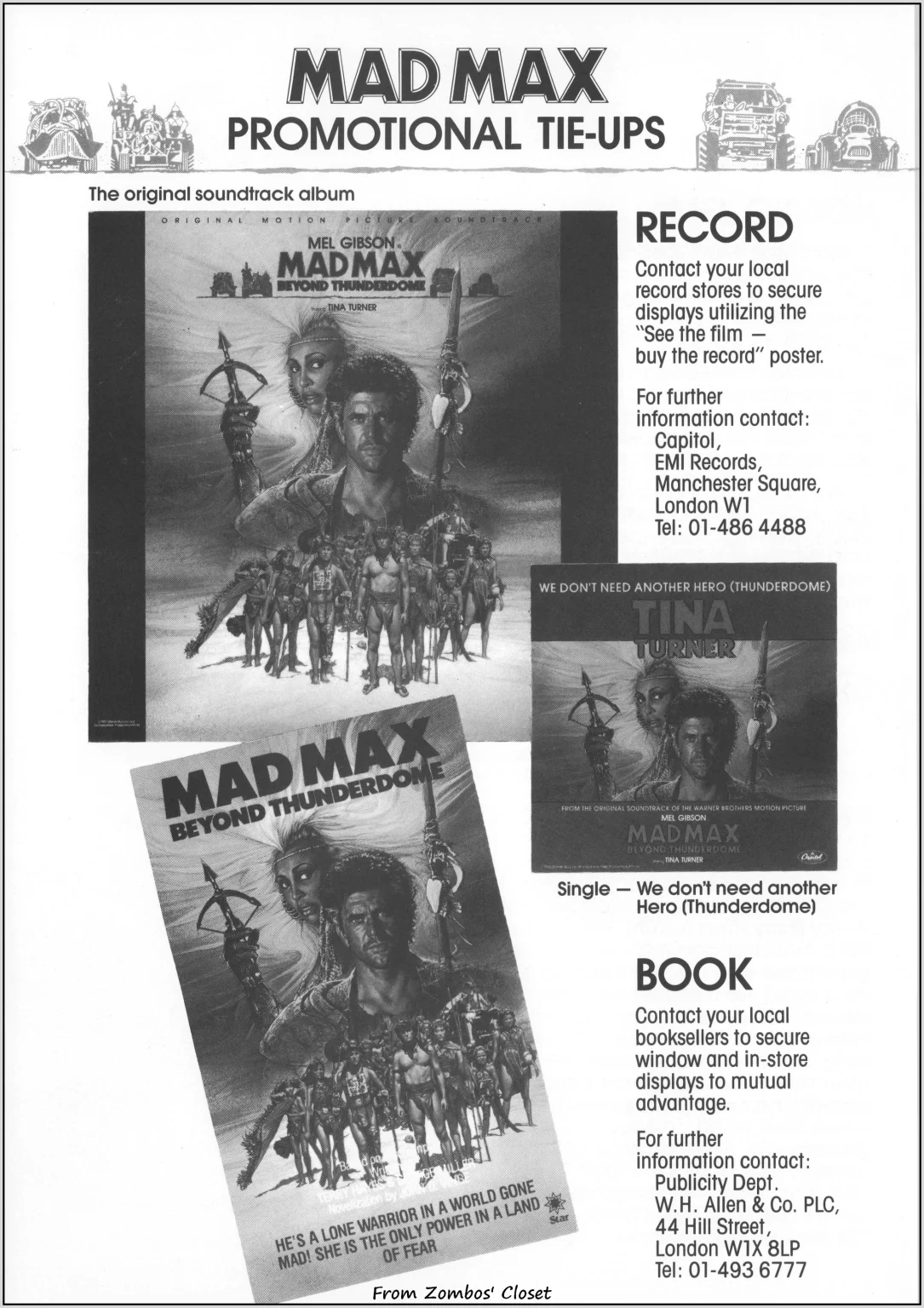 Mad Max Beyond Thunderdome 1985 pressbook