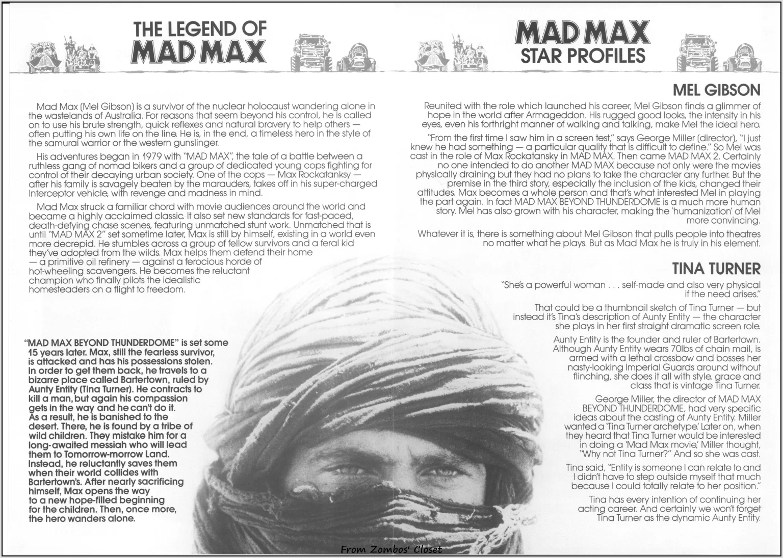 Mad Max Beyond Thunderdome 1985 pressbook