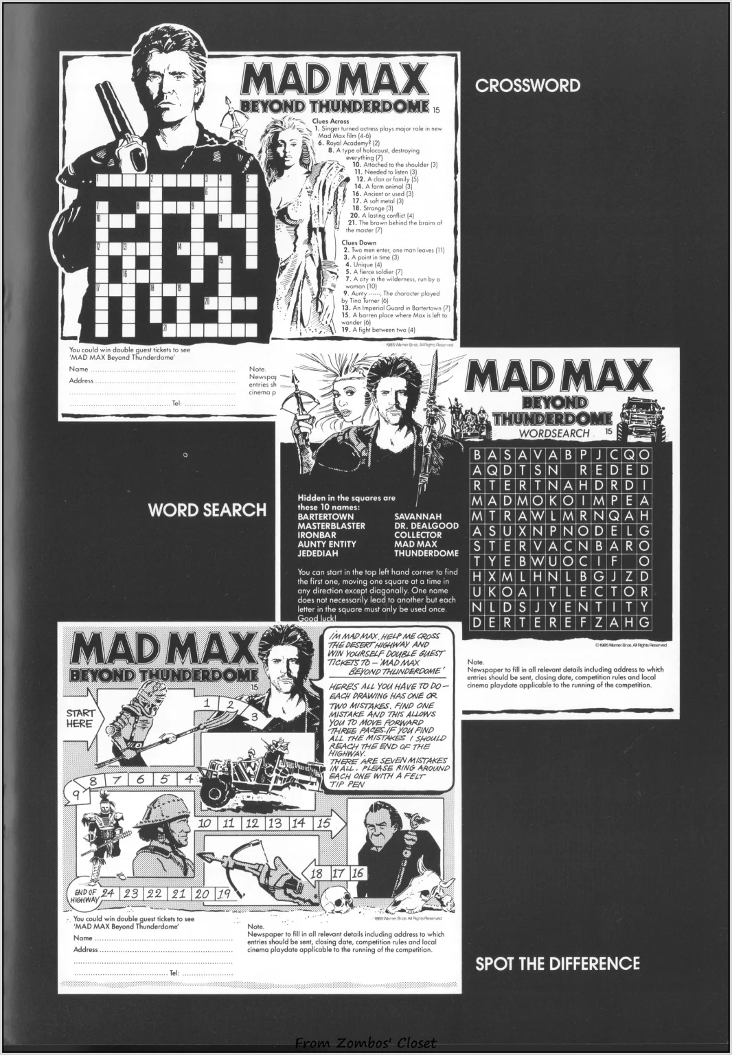 Mad Max Beyond Thunderdome 1985 pressbook