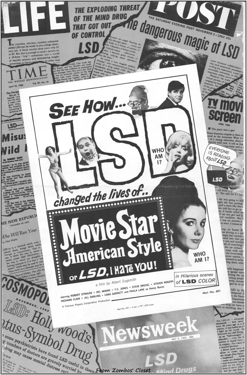 Movie Star American Style or LSD movie pressbook Movie Star American Style or LSD movie pressbook