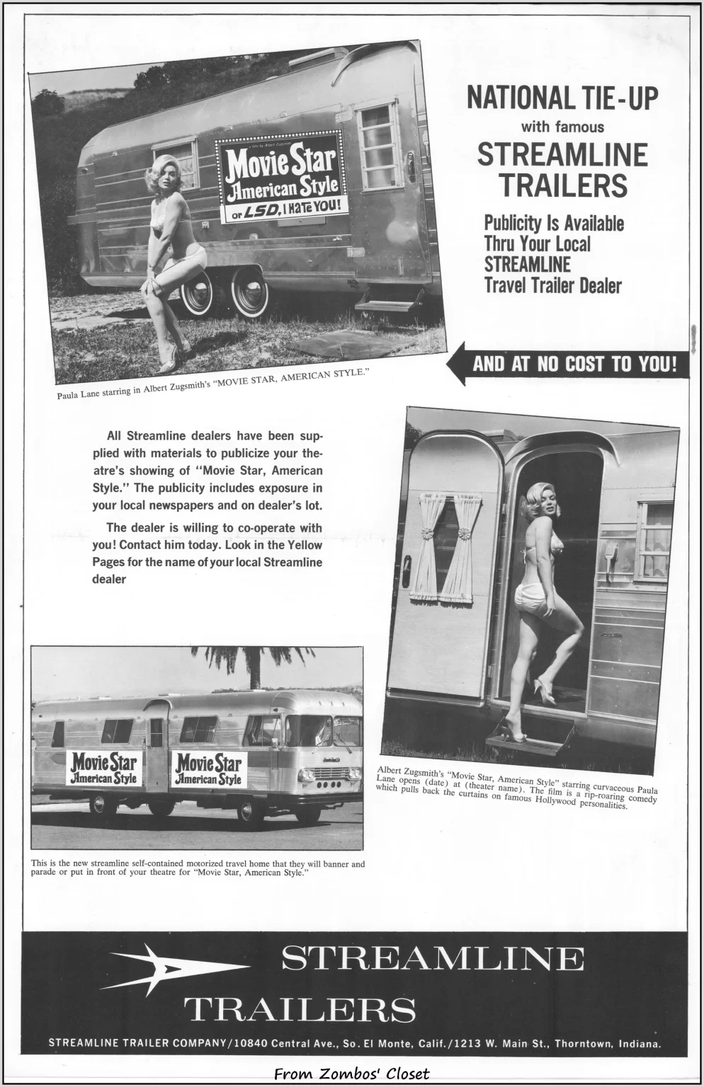 Movie Star American Style or LSD movie pressbook Movie Star American Style or LSD movie pressbook