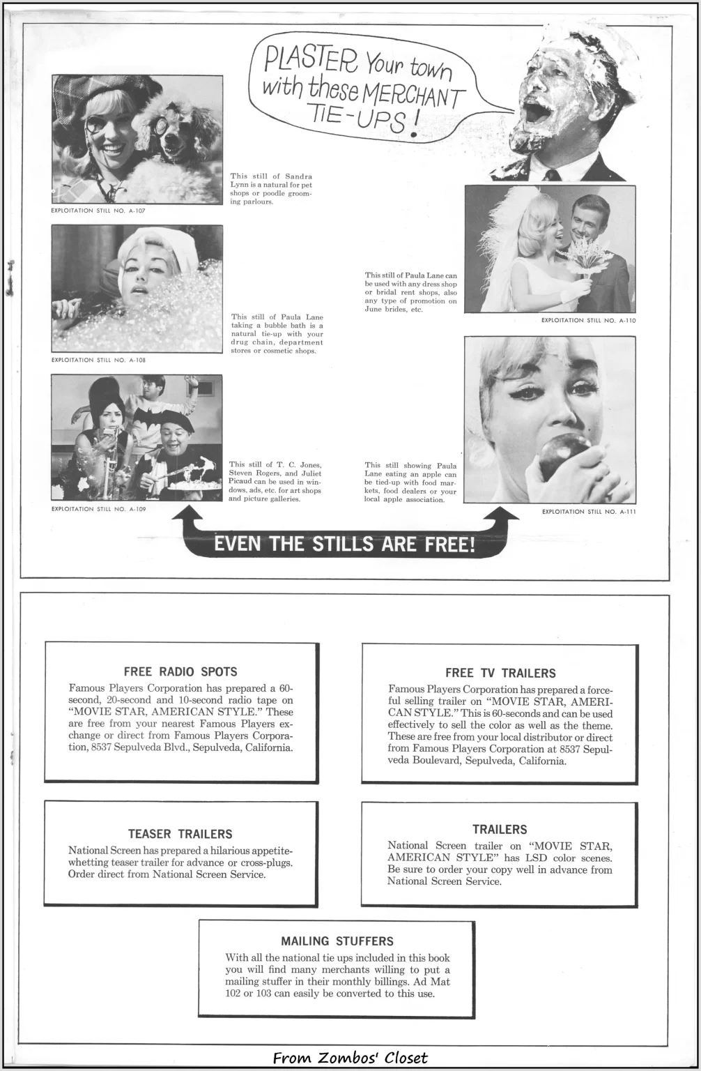 Movie Star American Style or LSD movie pressbook Movie Star American Style or LSD movie pressbook