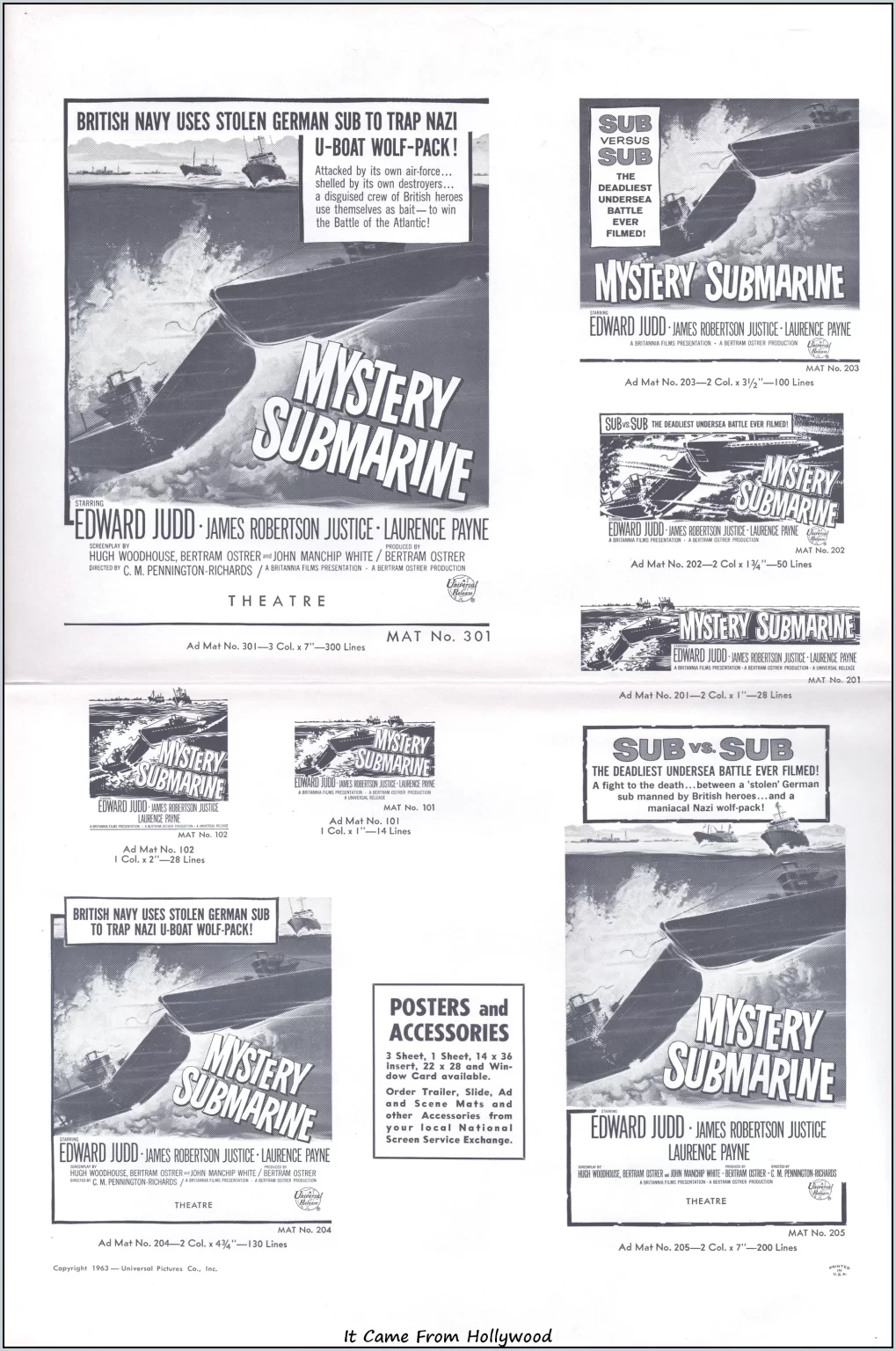 Mystery Submarine movie press Mystery Submarine movie press