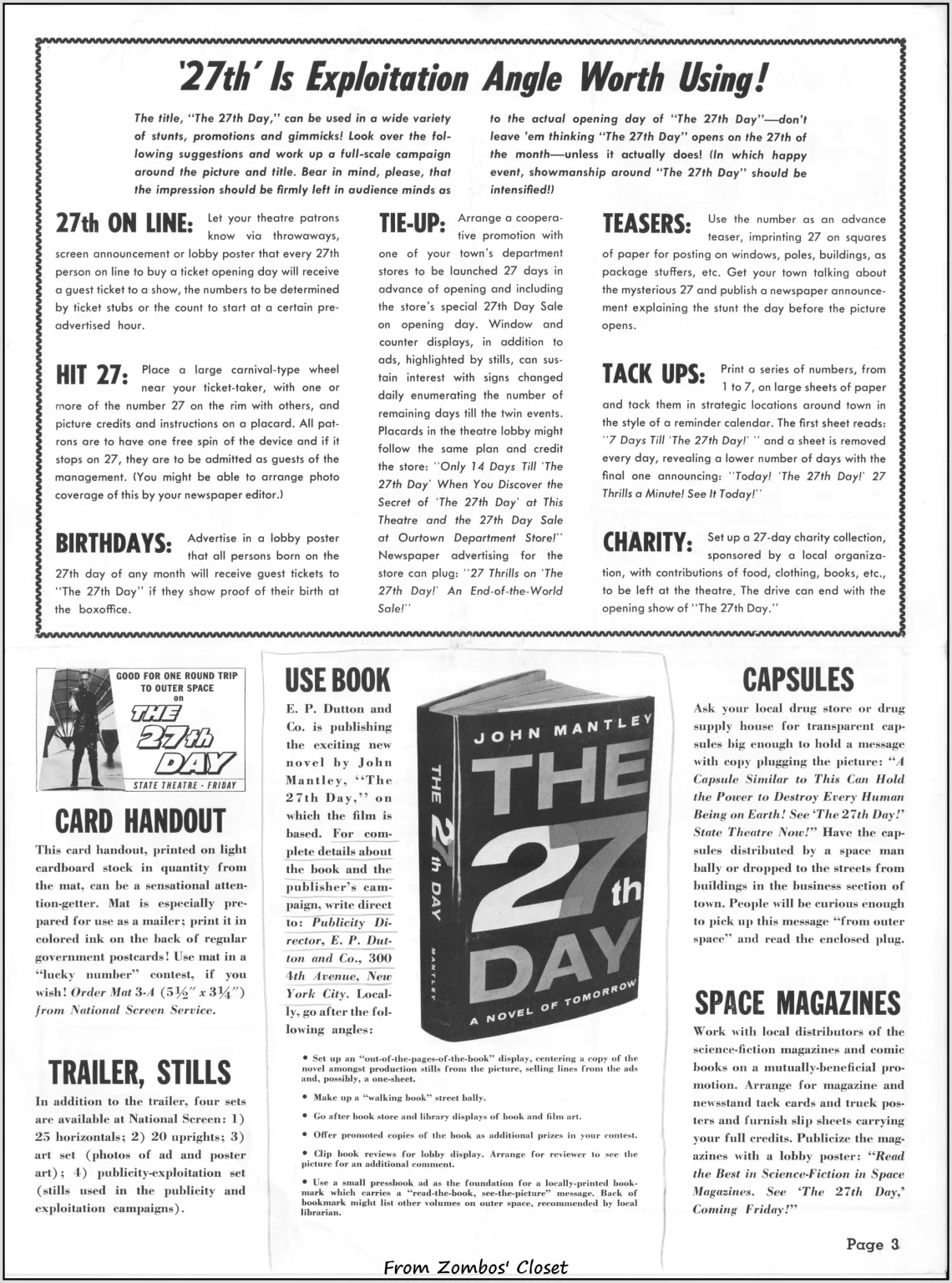 the 27th day movie pressbook the 27th day movie pressbook
