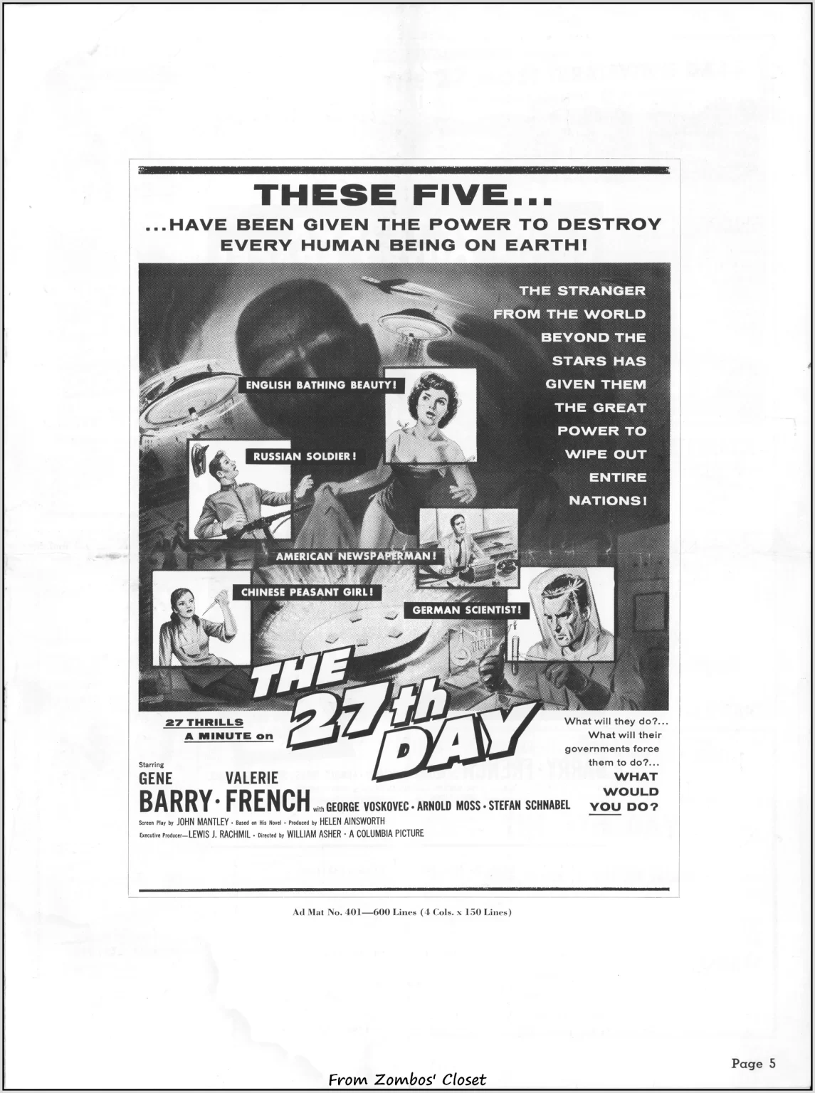 the 27th day movie pressbook the 27th day movie pressbook