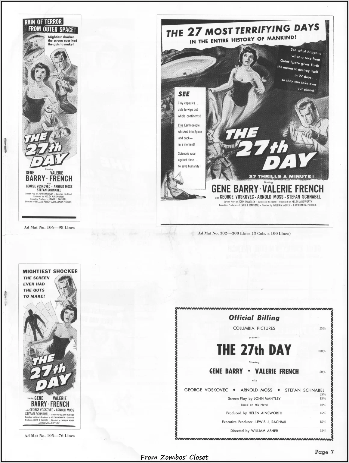 the 27th day movie pressbook the 27th day movie pressbook