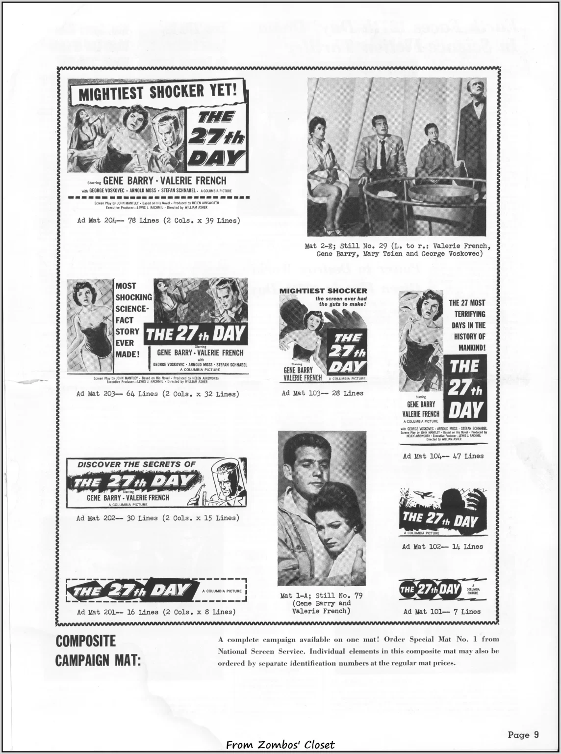 the 27th day movie pressbook the 27th day movie pressbook