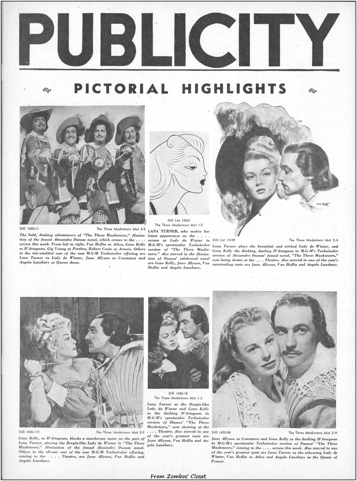 Three Musketeers 1948 pressbook