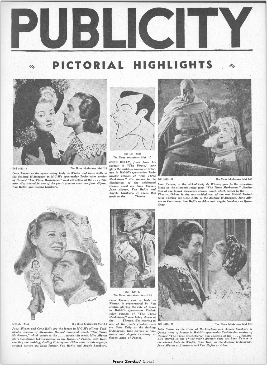 Three Musketeers 1948 pressbook