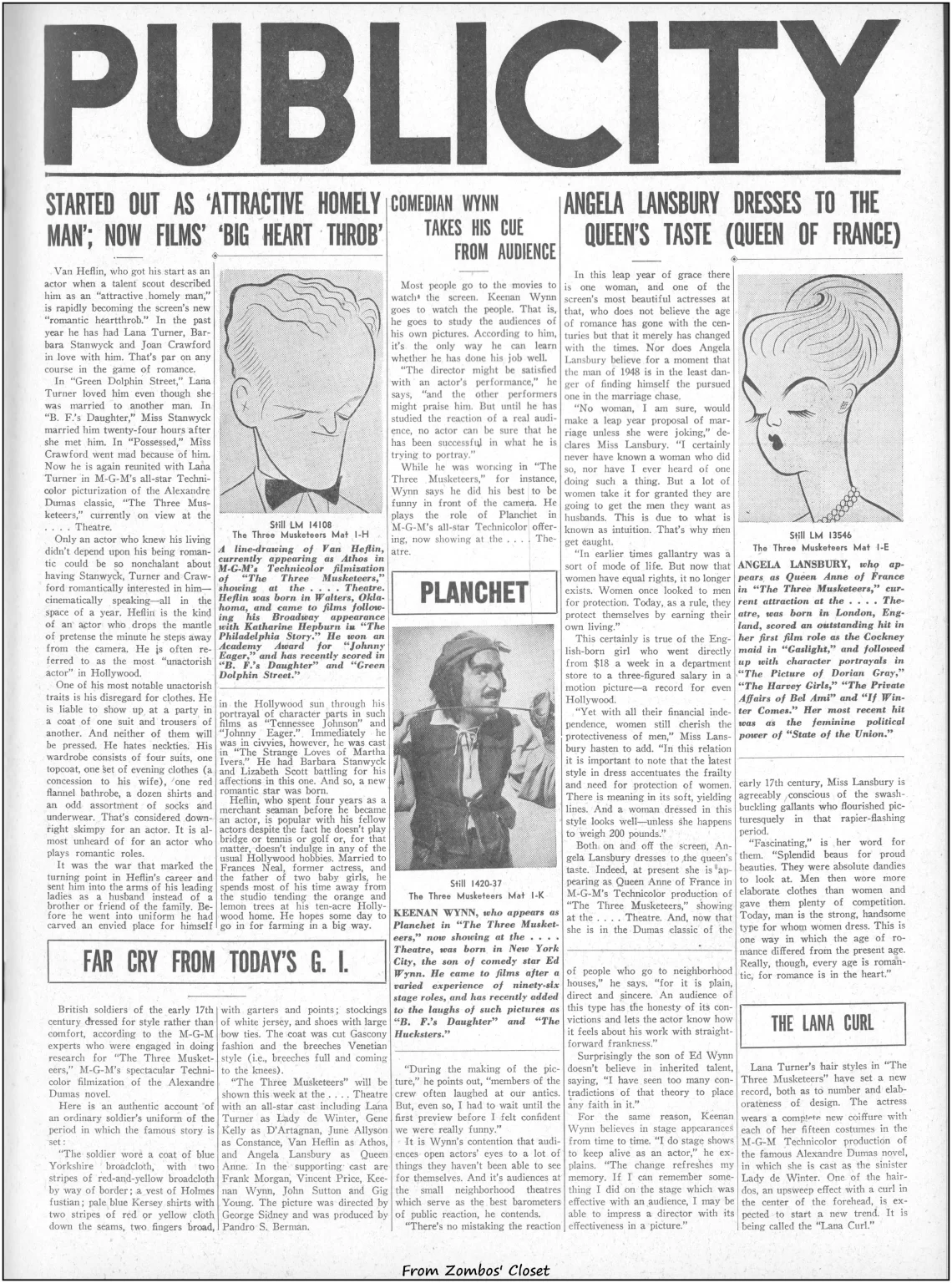 Three Musketeers 1948 pressbook