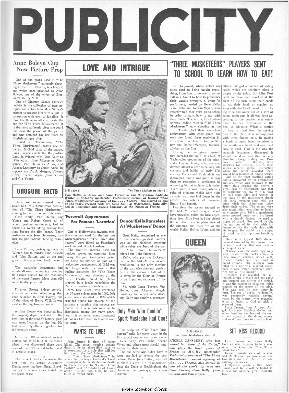 Three Musketeers 1948 pressbook