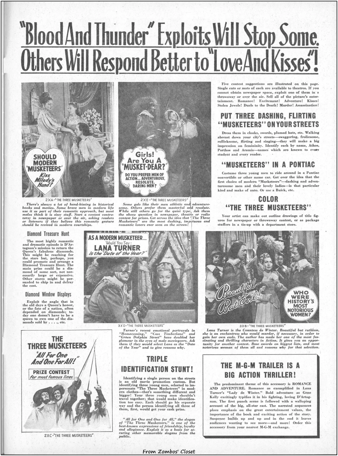 Three Musketeers 1948 pressbook