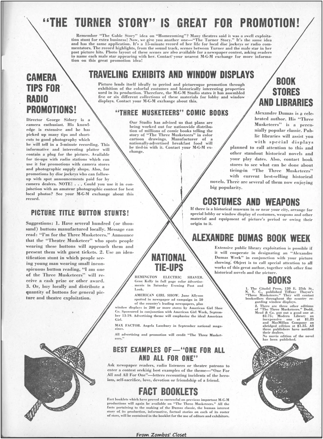 Three Musketeers 1948 pressbook