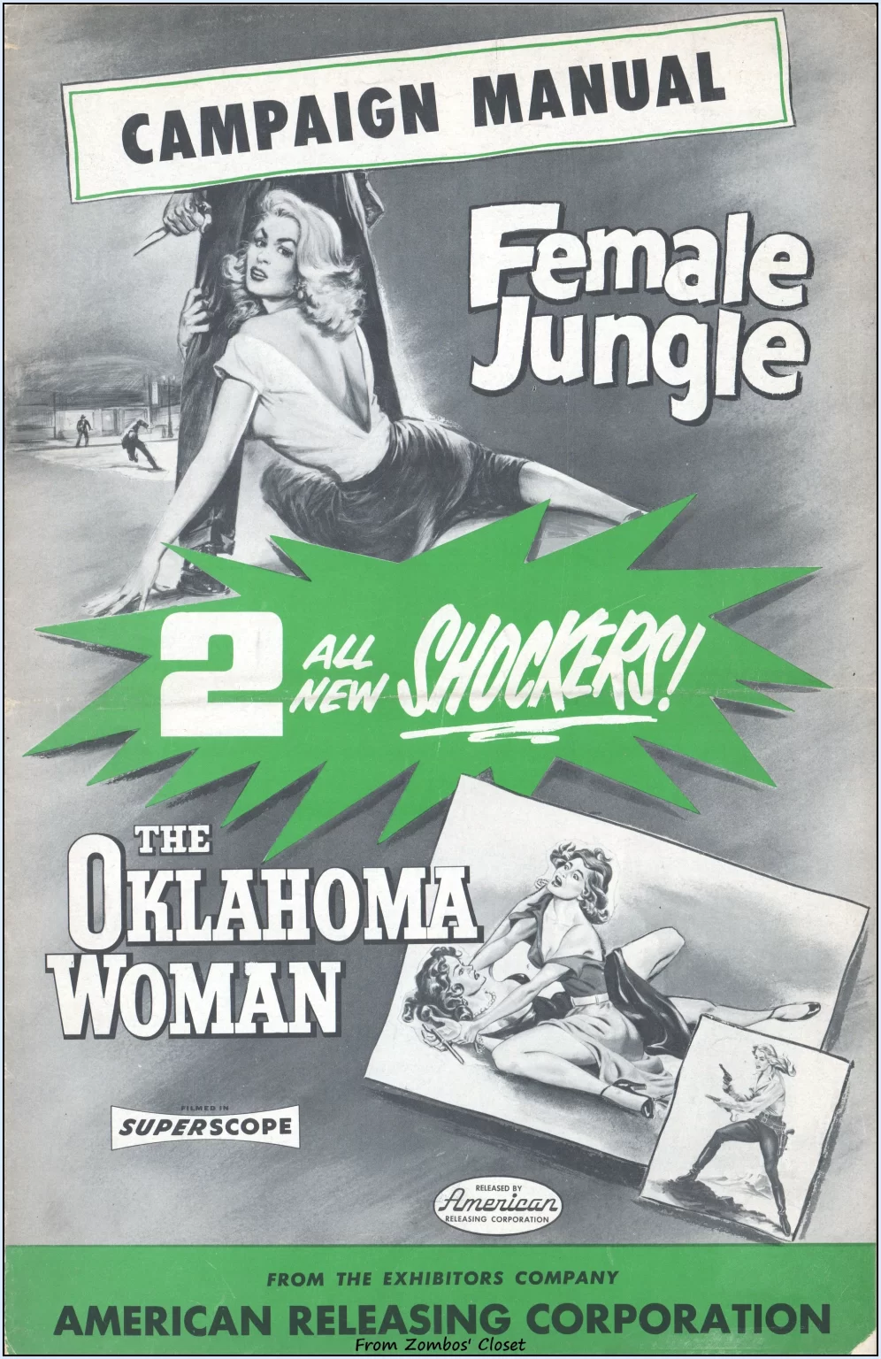 Female Jungle and Oklahoma Woman double bill pressbook Female Jungle and Oklahoma Woman double bill pressbook