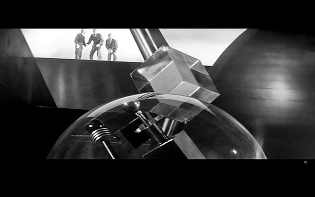 The cast gets a view of Kronos’ internal antenna workings. Kronos movie scene