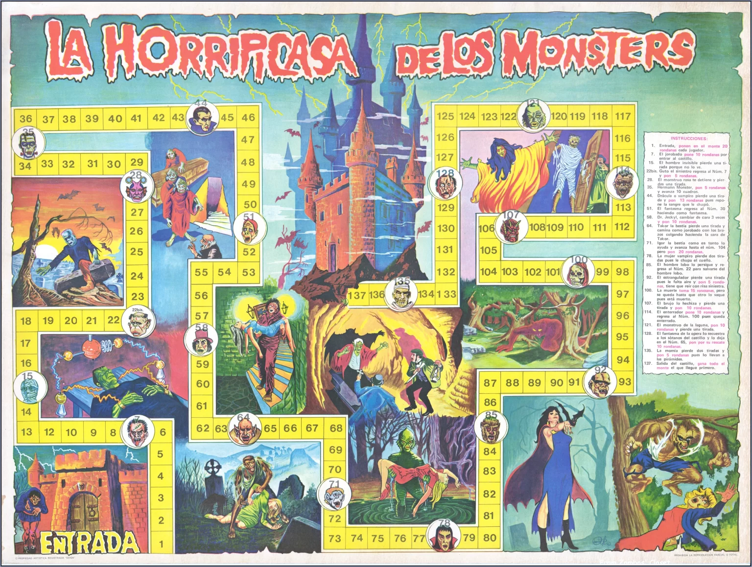 La Horripicasa de los Monsters Game Board