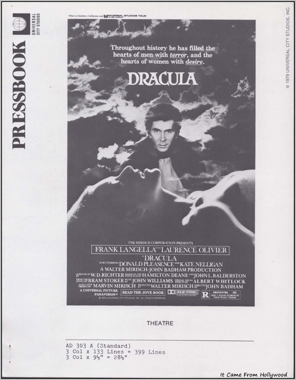 Dracula 1979 pressbook