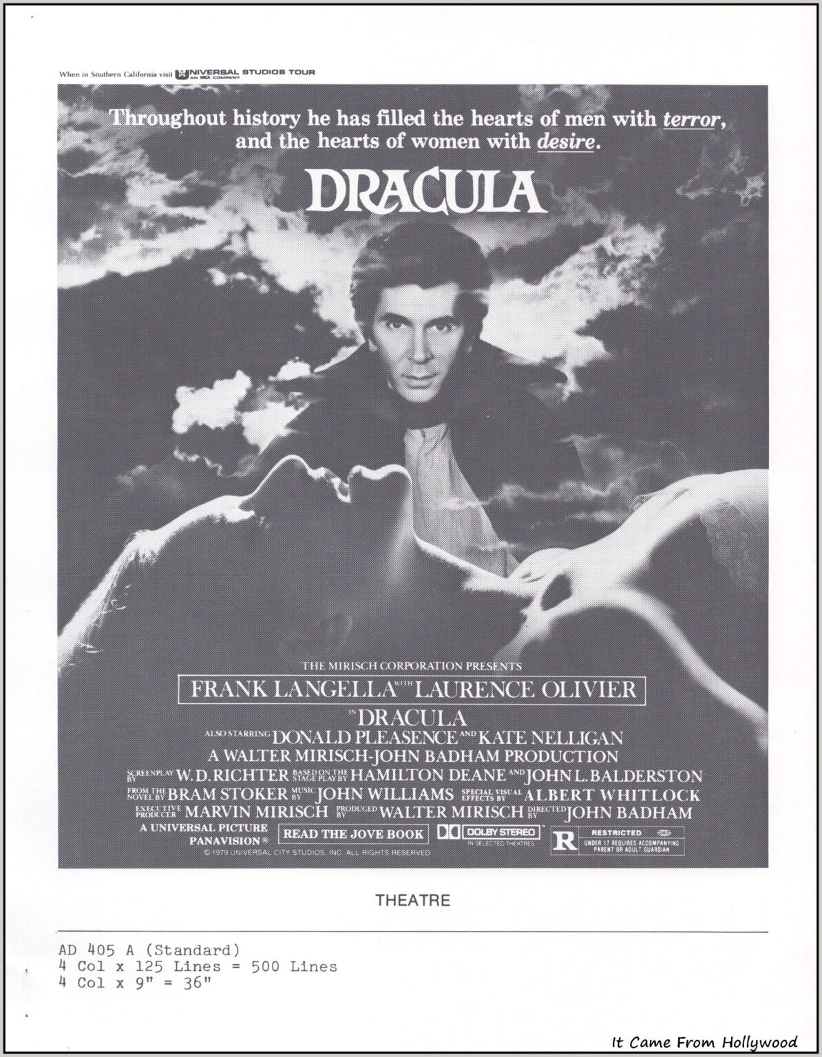 Dracula 1979 pressbook