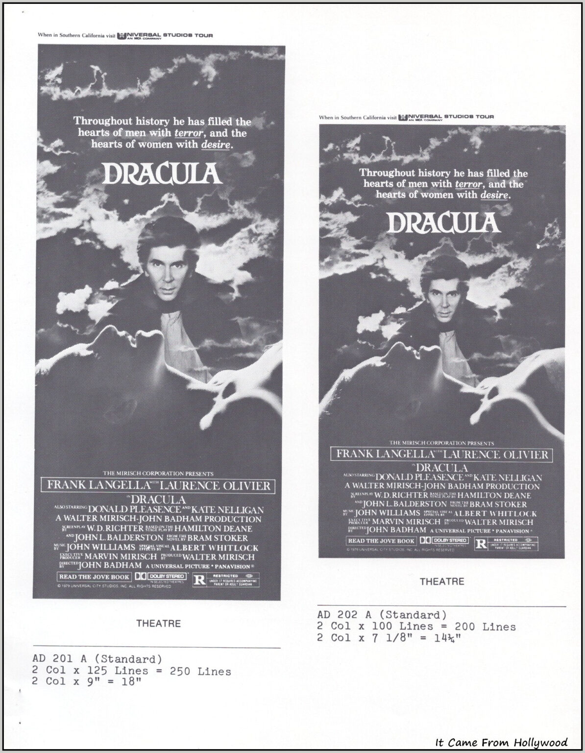 Dracula 1979 pressbook
