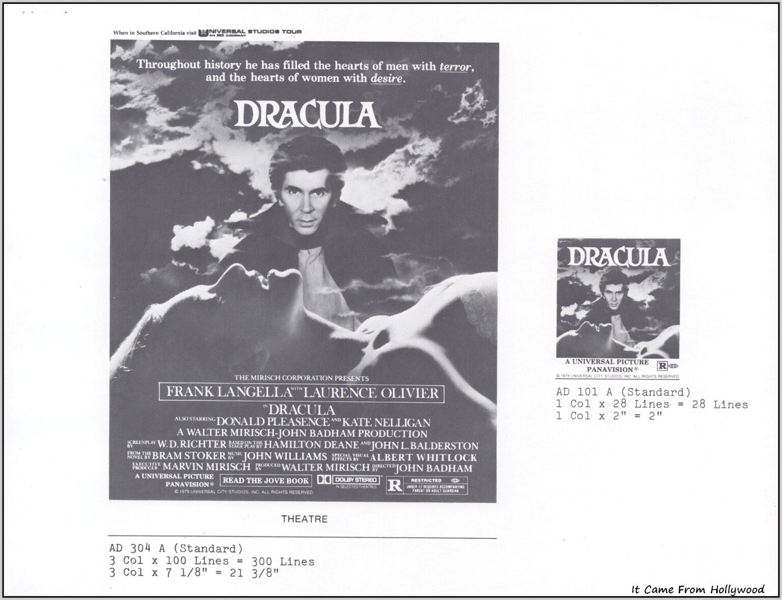 Dracula 1979 pressbook