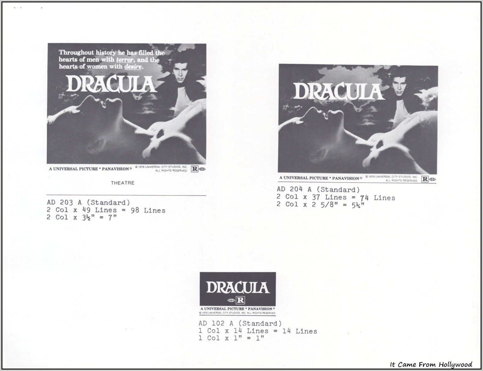 Dracula 1979 pressbook