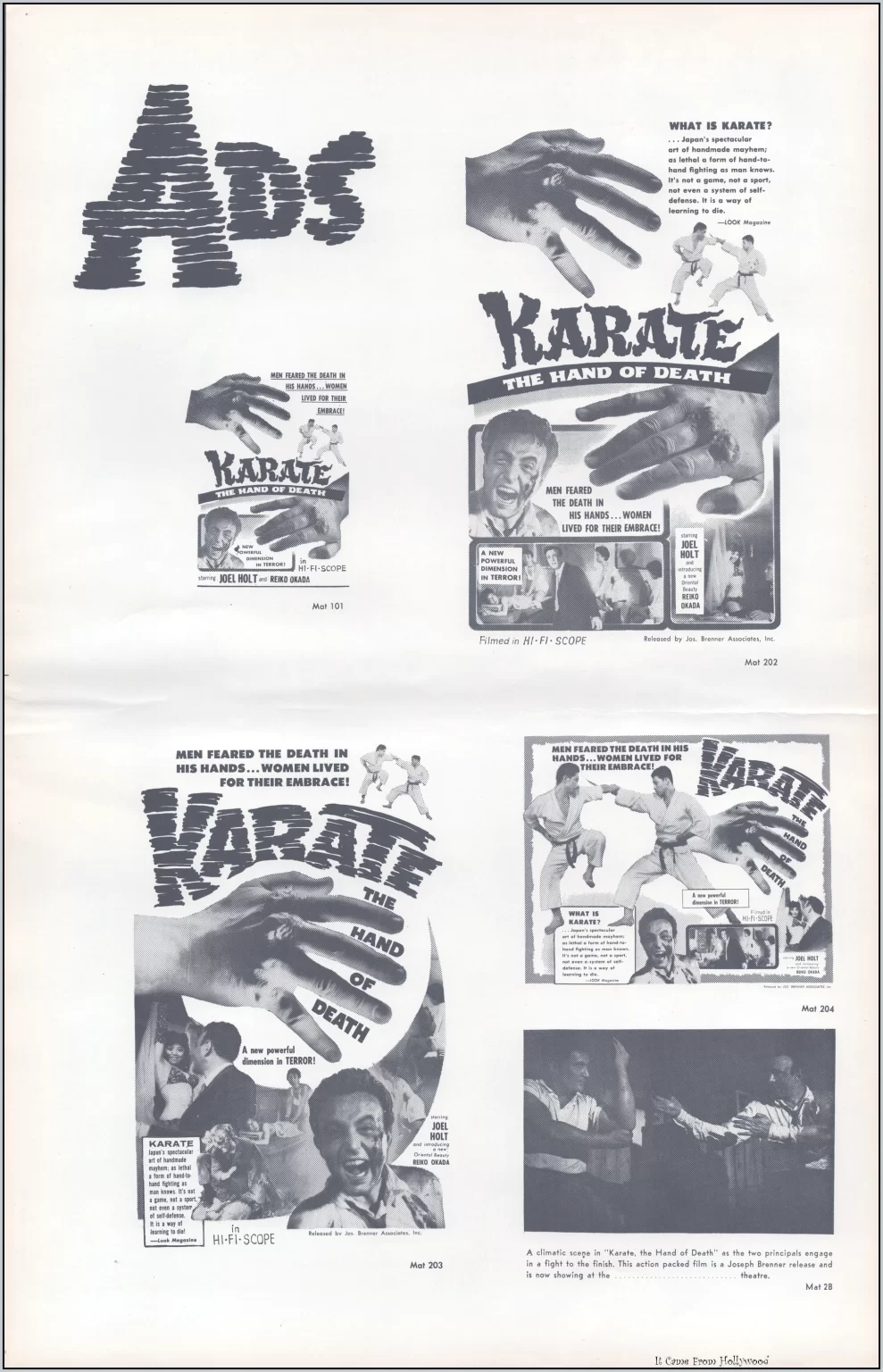 Karate, The Hand of Death Pressbook Karate, The Hand of Death Pressbook
