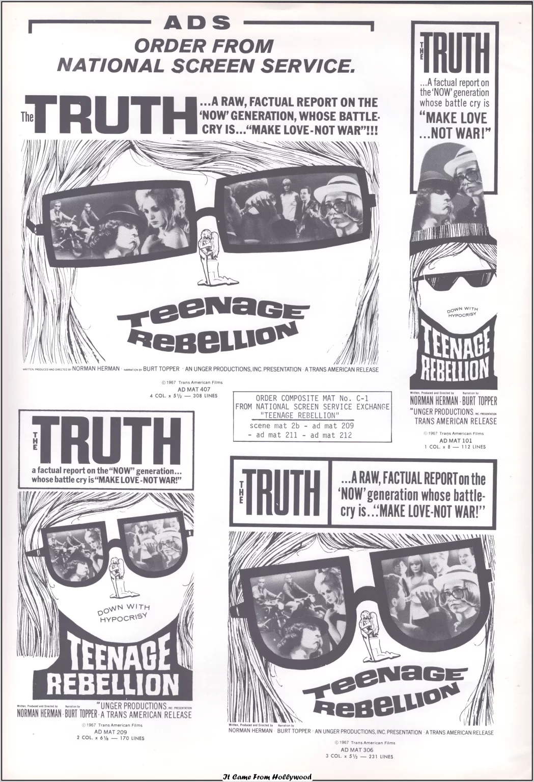 Teenage Rebellion and Its a Bikini World pressbook Teenage Rebellion and Its a Bikini World pressbook