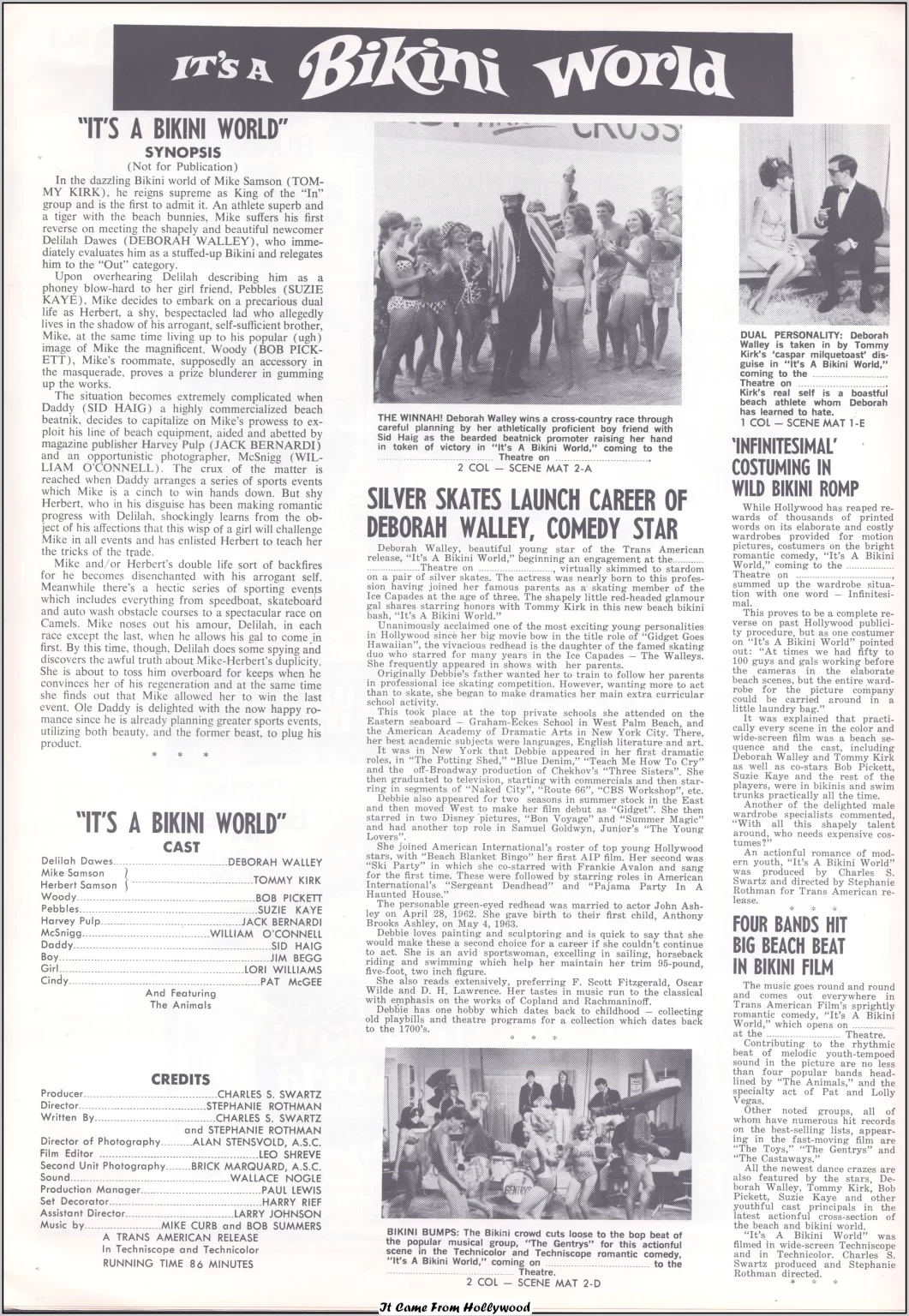 Teenage Rebellion and Its a Bikini World pressbook Teenage Rebellion and Its a Bikini World pressbook