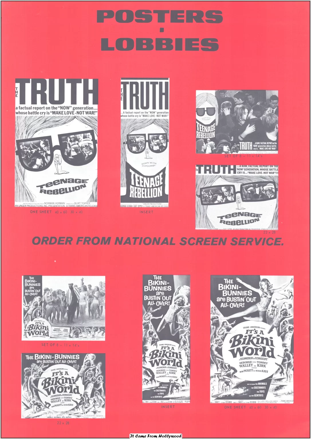 Teenage Rebellion and Its a Bikini World pressbook Teenage Rebellion and Its a Bikini World pressbook