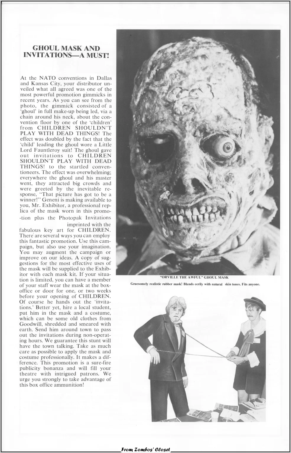 Children Shouldnt Play With Dead Things Pressbook 